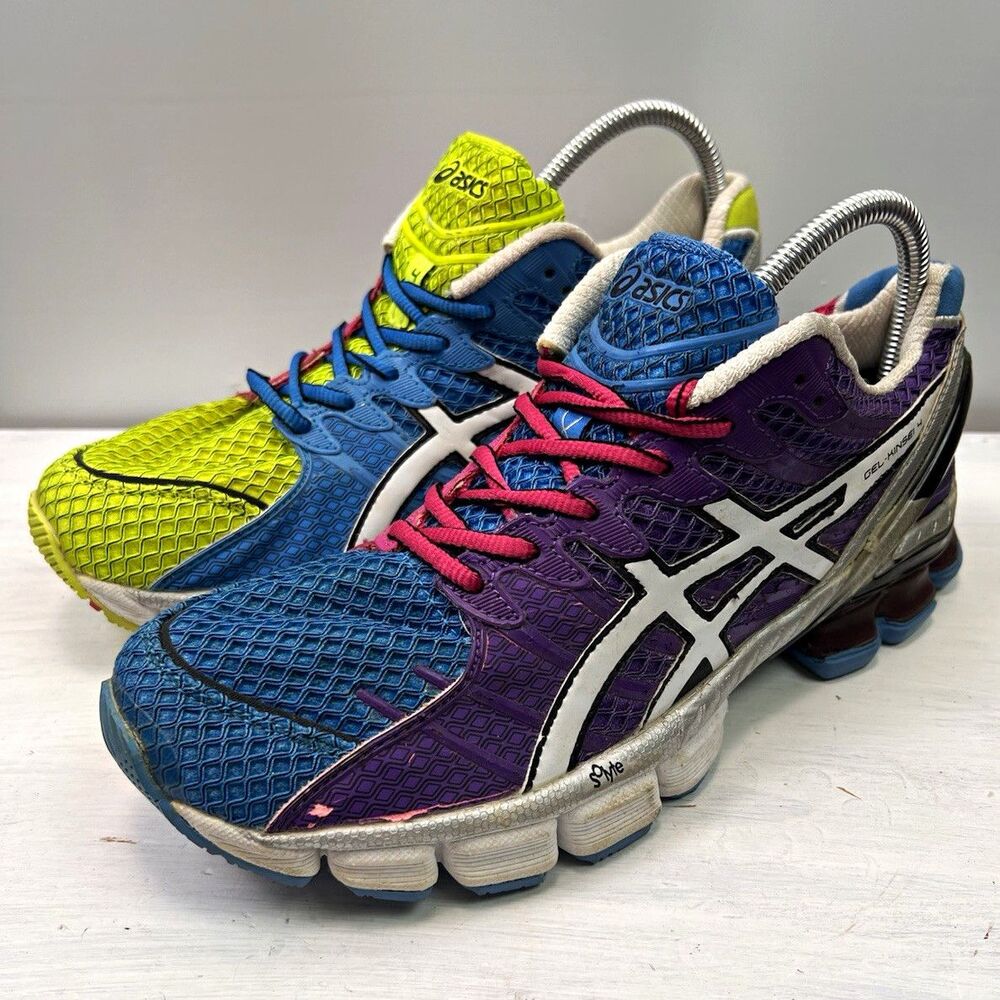 ASICS Gel Kinsei 4 Mosaic T139N Size 9.5 Multicolor Running Shoes Rare